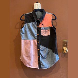 Muunique Street Fashion Patchworks Long Vest